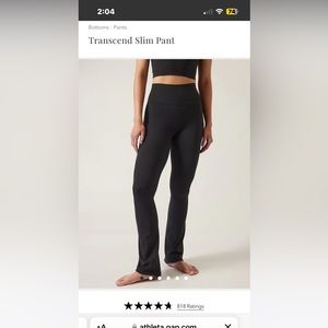 Athleta Transcend Slim Pant XS